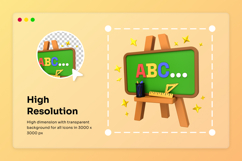 School & Classroom 3D Icon Pack Product Image 3