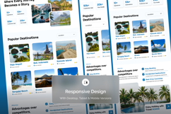 Modern Travel Agency Landing Page UI Kit Product Image 3