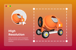 Construction Site Essentials 3D Icon Pack Product Image 3