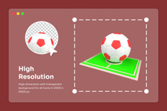 Clean 3D Soccer Icon Pack for UI/UX Product Image 3