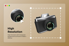 Vintage Analog Device 3D Icons Product Image 3