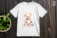 Teddy Bear With Toy Blocks Clipart Sublimation PNG Product Image 3