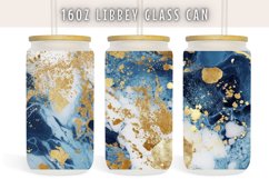Abstract Marble Watercolor 16oz Libby Glass Can Wrap Product Image 1