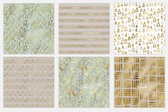 Tan Mint &amp; Gold Digital Paper Product Image 6