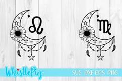 Zodiac Signs Zodiac Symbols Astrology Crescent Moon Zodiac Product Image 8