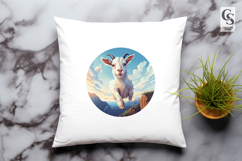 Jumping Goat Clipart Sublimation PNG Product Image 3