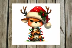Christmas Deer | 4 funny Skinny tumbler sublimation designs Product Image 3