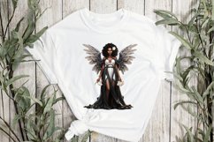 Female Black Angel Sublimation Clipart Product Image 2