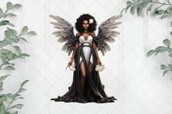 Female Black Angel Sublimation Clipart Product Image 1