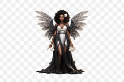 Female Black Angel Sublimation Clipart Product Image 3