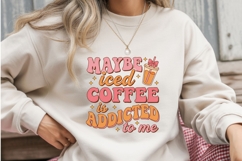 Retro Iced Coffee Sublimation PNG - Maybe Iced Coffee Product Image 3