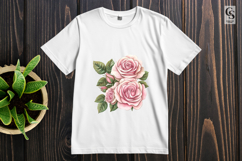 Pink Rose Flowers Clipart Sublimation PNG Product Image 3