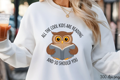ALL THE COOL KIDS ARE PNG, Reading Book Sublimation PNG Product Image 3