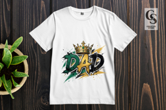 King Dad Crown Brush Stroke Typography Product Image 3