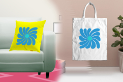 Blue Petal Burst Modern Floral Embroidery Design Product Image 3