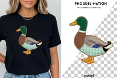Duck PNG | Patchwork Duck Clipart | Farm Animal Design Product Image 3
