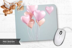 Heart Balloon Pastel Mouse Pad PNG Design Product Image 1