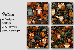 Woodland Autumn Fox Digital Paper Product Image 3