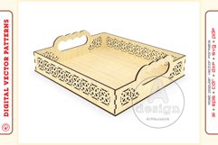 Tray V1 laser cut vector file Glowforge user ready SVG Product Image 3