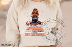 Black Bride Chibi PNG Bridal Shower Sublimation Blonde Chibi Product Image 6