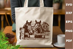 Horses Design, Cutting board SVG, Laser cut, Cricut Product Image 3