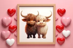 Couple Animal Valentines Day Clipart, Watercolor Couple Product Image 3