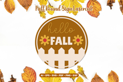 Fall Round Sign Lasercut Product Image 1