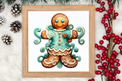 Gingerbread Man Sublimation Clipart, Gingerbread Man Clipart Product Image 3