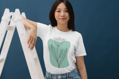 Minimal Botanical Line Art Embroidery Design Product Image 3