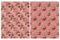Shabby Chic, Papers, Flowers, Baskets, Junk Journal, Pinks Product Image 3