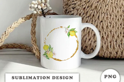 Watercolor Lemons Gold Frame png Product Image 3