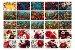 Spring Cosmetic Bag Bundle, Flowers Cosmetic Bag Designs Product Image 3