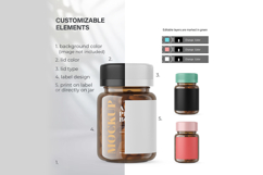 Amber Glass Pills Bottle - PSD Mockup Product Image 3