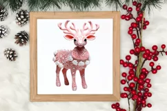 Pink Christmas Crochet Clipart, Christmas PNG Product Image 3