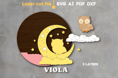 Owl Baby Name Sign SVG laser cut file for Glowforge Product Image 3