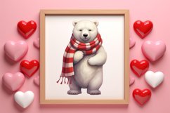 Valentines Day Bear Sublimation Clipart, Valentines Day PNG Product Image 3