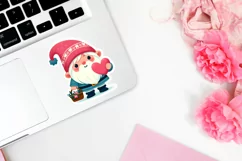 Valentine's day gnomes stickers. PNG, JPG. Product Image 3
