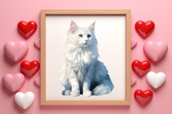 Valentine Cats Clipart, Valentine Pets Clipart Product Image 3