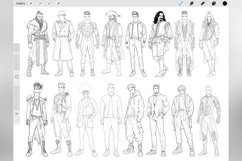 200 Procreate Men Fashion Stamp Brushes Product Image 2