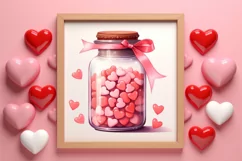 Sweet Valentine Clipart, Watercolor Valentines Day Product Image 3