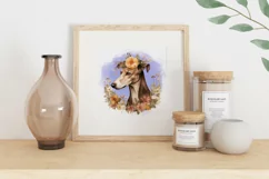Watercolor Greyhound Dog Illustration, Dog Sublimation PNG Product Image 2