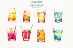 Colorful Cocktail 32 Cliparts Collection Product Image 3