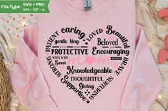 Mom Heart Shape SVG | Mother's Day Heart SVG PNG Product Image 3