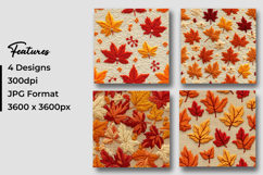 Autumn Leaves Digital Paper Pattern Product Image 3