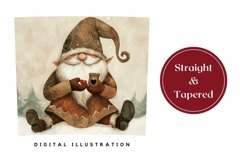 Christmas Gnome Tumbler, Cute Christmas Tumbler Wrap PNG Product Image 3