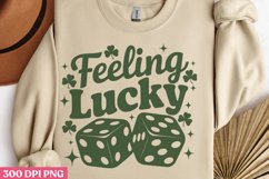 Feeling Lucky PNG, Groovy ST Patricks Sublimation PNG Product Image 3