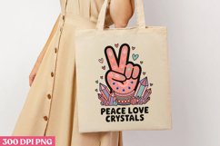 Peace Love Crystals PNG, Crystal Sublimation PNG Product Image 3