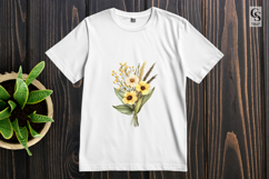 Yellow Wildflower Bouquet Clipart Sublimation PNG Product Image 3