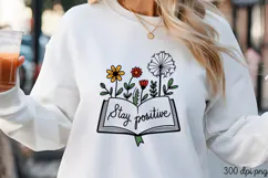 Stay Positive PNG, Stay positive sublimation PNG Product Image 1
