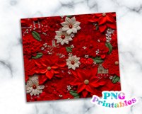 3D Christmas 20 oz Skinny Tumbler Wrap Product Image 2